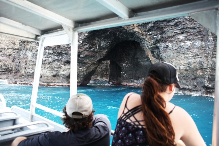a group of people in a pool of water