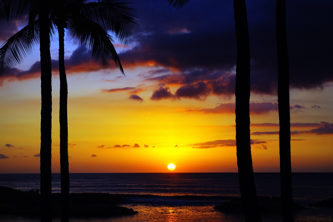 anini-beach-in-hawaii anini beach sunset kauai