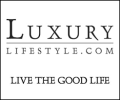 LuxuryLifestyle.com logo with motto 'Live the good life' below.