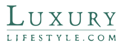 Logo with text 'Luxury Lifestyle.com' in elegant font.