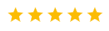 Five yellow stars in a row on a white background.