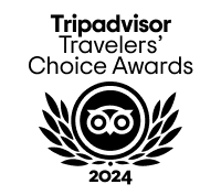 Tripadvisor Travelers' Choice Awards 2024 logo with owl and laurel design.