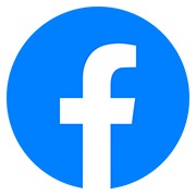 Blue circle with white lowercase letter 'f' at center.